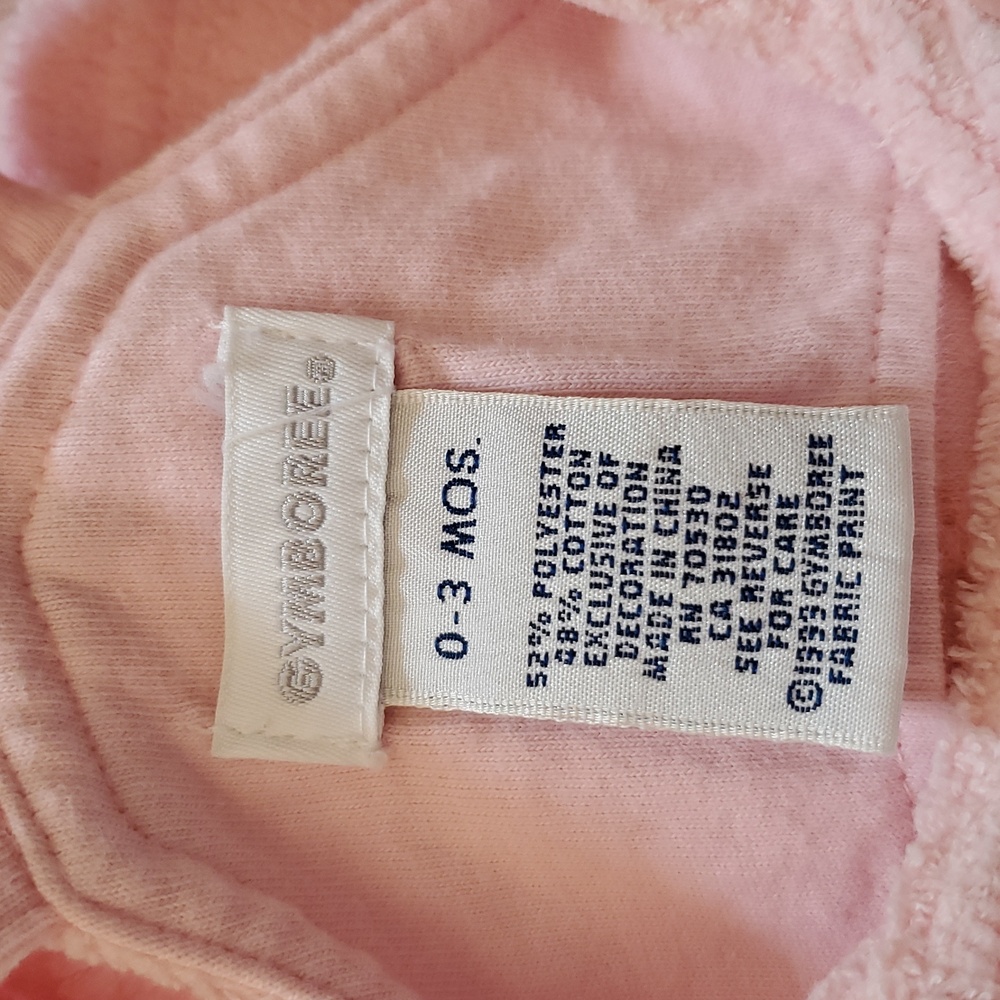 Vintage Gymboree Baby Girl Pink Overall Dress Size 0-3 Months - Picture 4 of 4